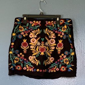 Beautiful embroidered black skirt